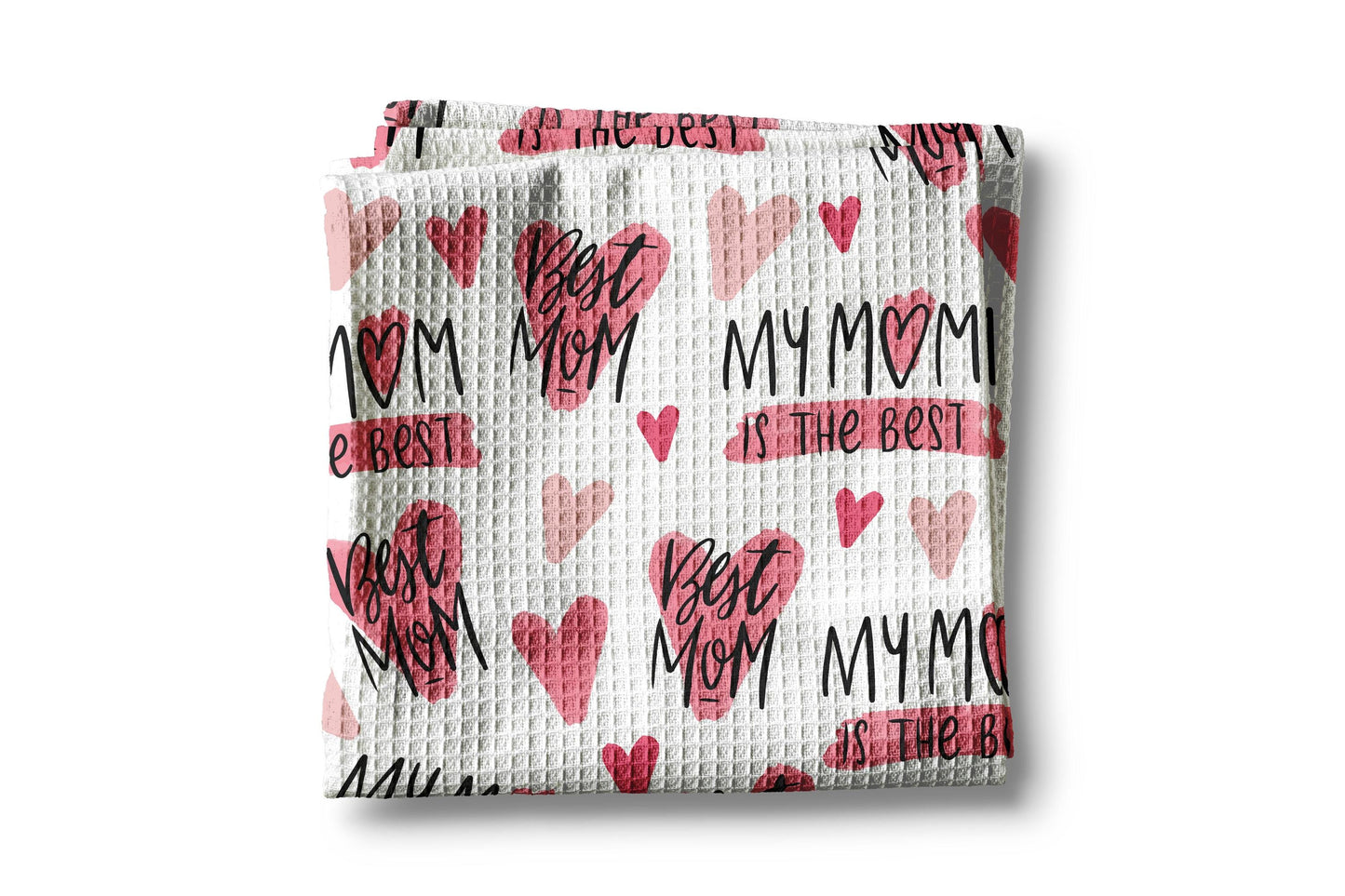 Best Mom Gift Towel | Floral Kitchen Towel | Mother's Day | Personalized Gift for Grandma | Keepsake from Kids Chinoiserie Heart Mama