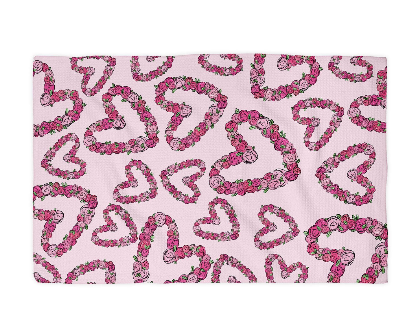 Valentine Kitchen Towel XOXO Galentine Valentine's Day Gift Red Pink February Heart Decor Dish Kitchen