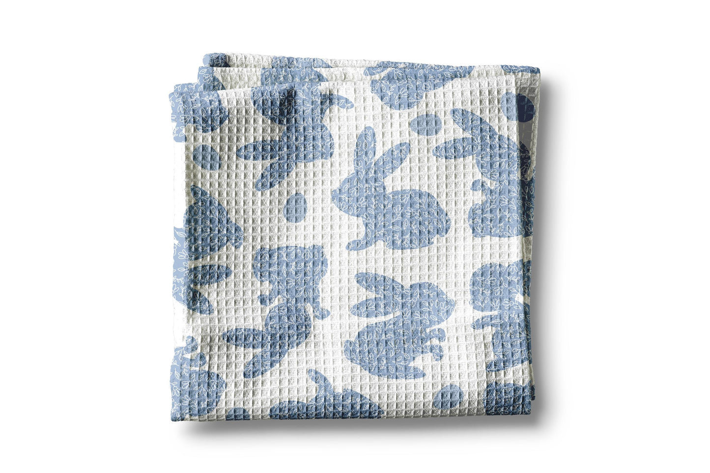 Easter Bunny Kitchen Towel – Waffle Weave, Lint-Free, Super Absorbent, Spring Easter Decor Floral