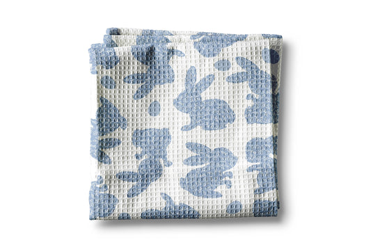 Easter Bunny Kitchen Towel – Waffle Weave, Lint-Free, Super Absorbent, Spring Easter Decor Floral