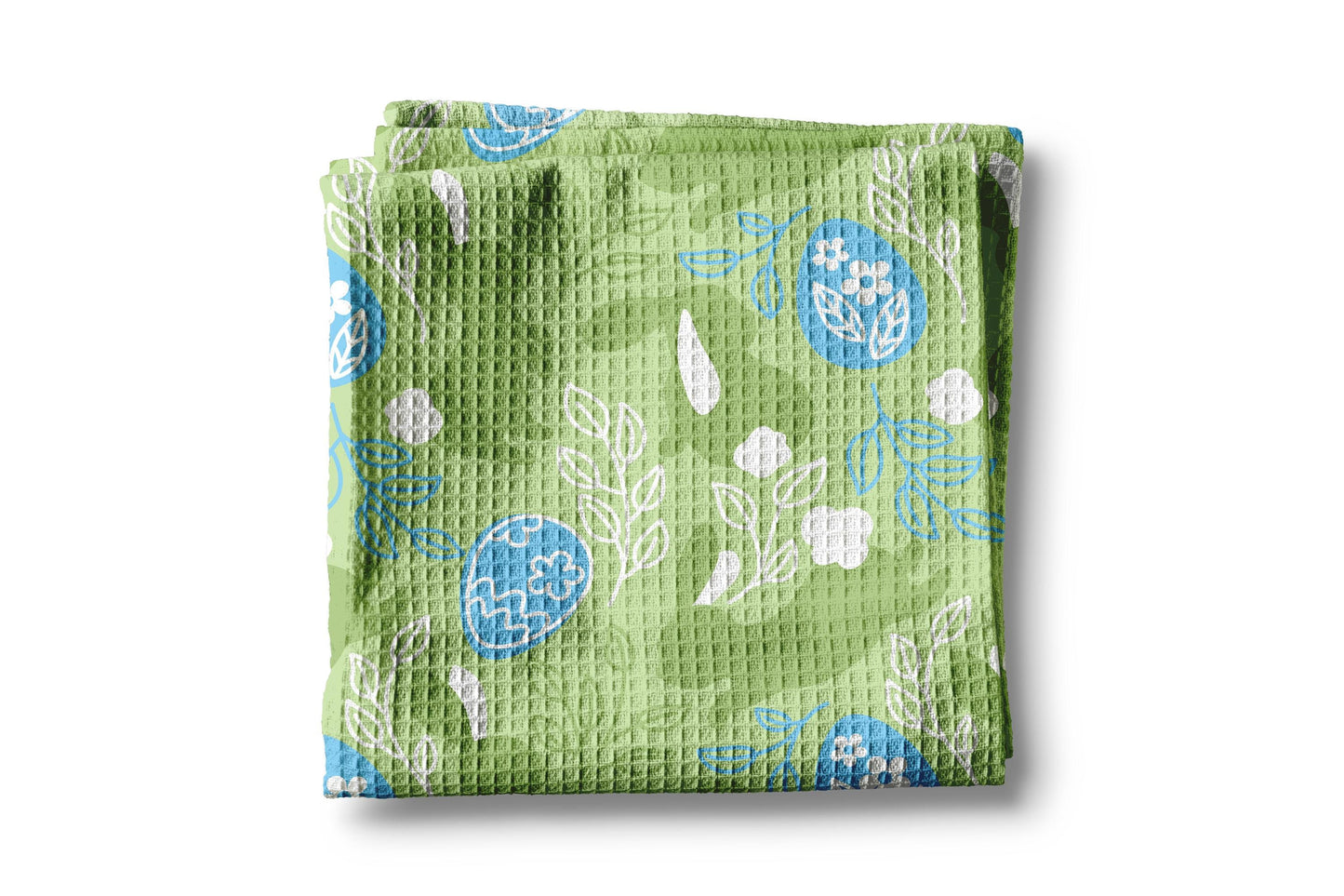 Easter Bunny Kitchen Towel – Waffle Weave, Lint-Free, Super Absorbent, Spring Easter Decor Floral