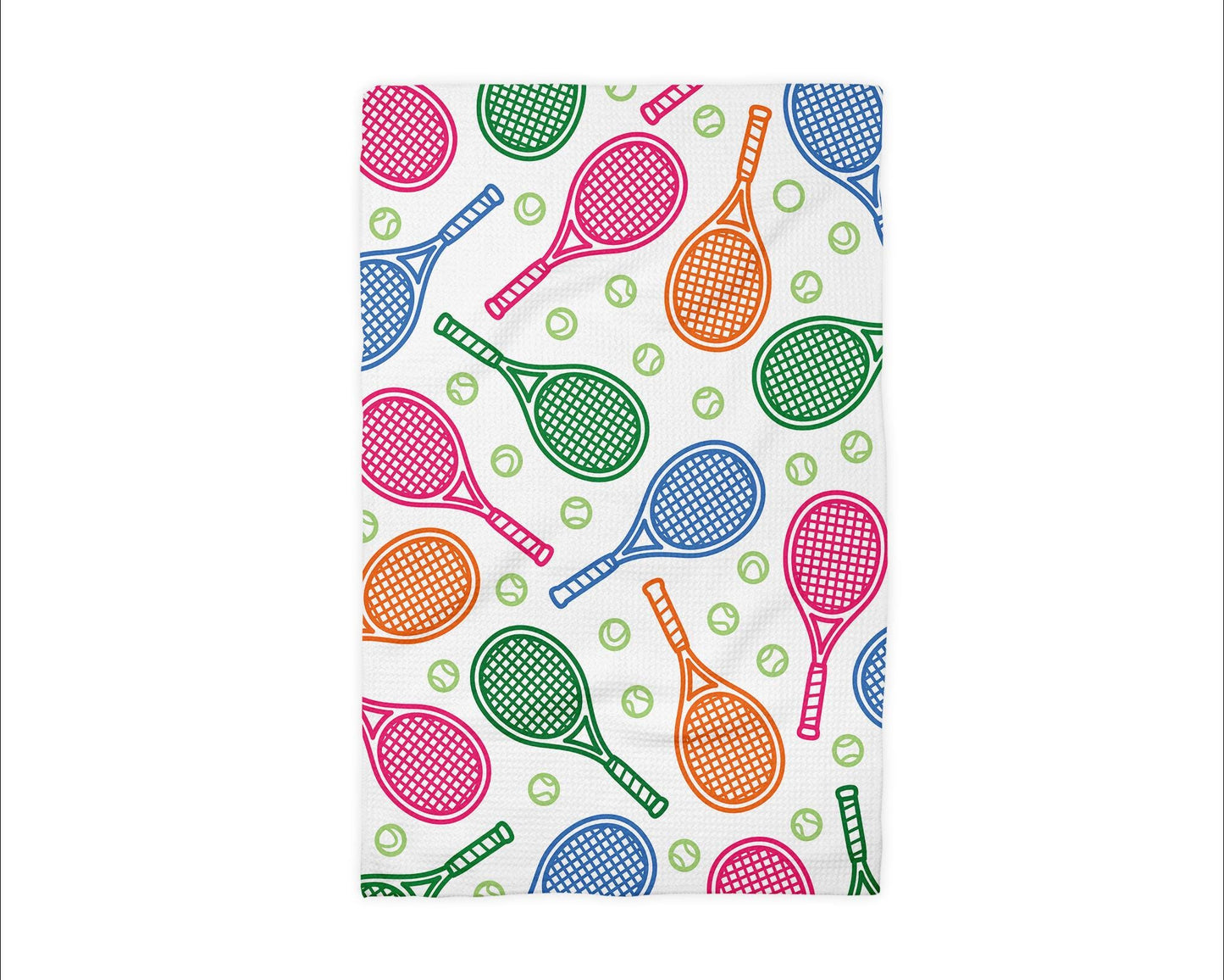 Tennis Kitchen Towel – Waffle Weave Dish Towel, Lint-Free, Super Absorbent, Tennis Lover Gift, Sports Kitchen Decor, 16x24"