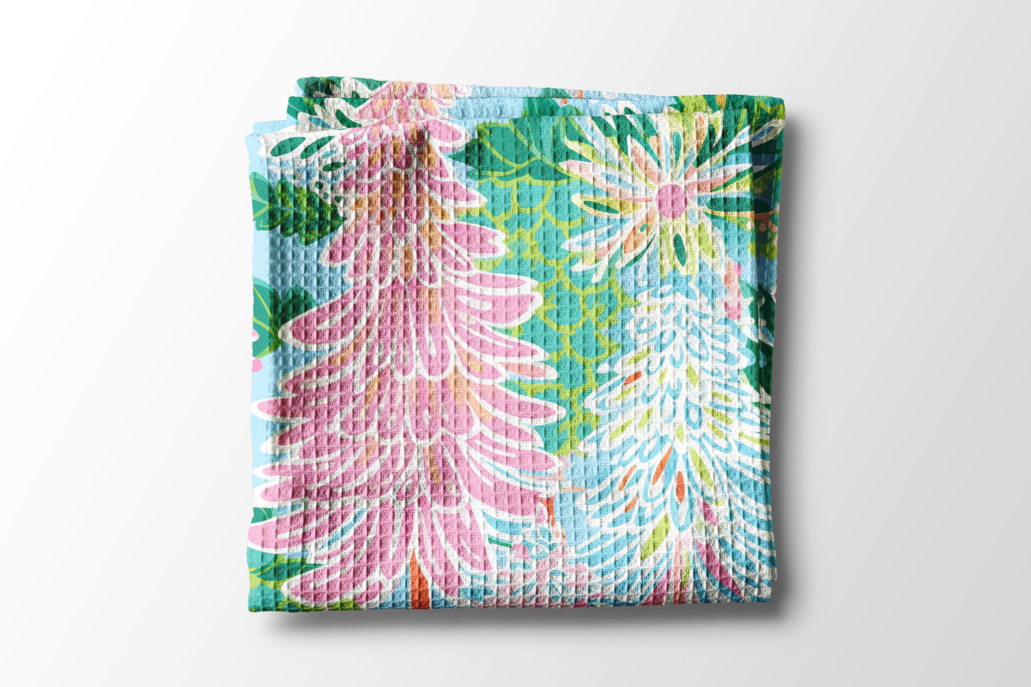 Preppy Christmas Kitchen Towel Beachy Holiday Home Towel Accessories Tropical Dish Towel Ocean Nautical Tropical Pink Housewarming Girly