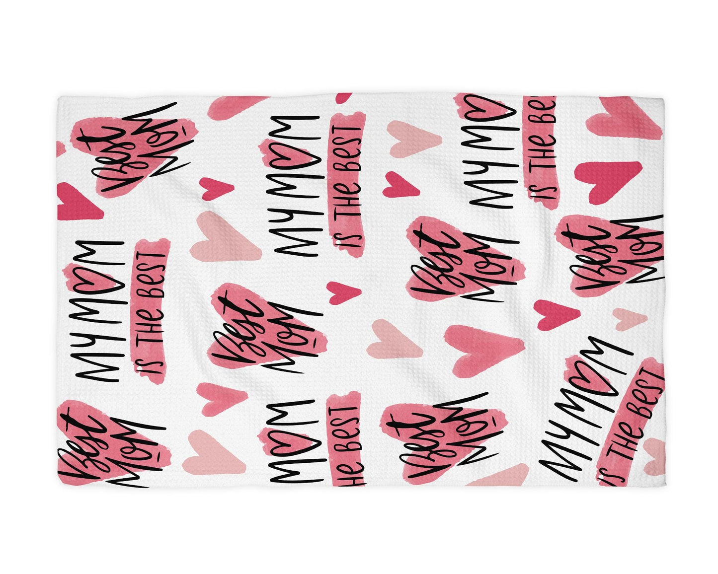 Best Mom Gift Towel | Floral Kitchen Towel | Mother's Day | Personalized Gift for Grandma | Keepsake from Kids Chinoiserie Heart Mama