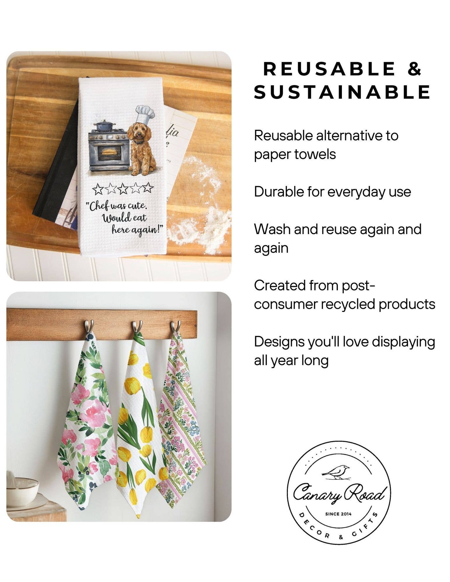 Honey Apiary Bee Botanical Beekeeper Kitchen Towel Dish Hive