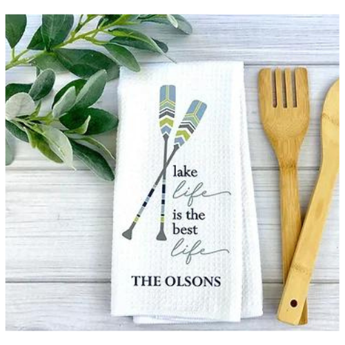 Personalized Lake Life Best Life Towel