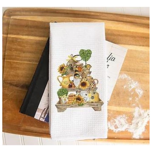 Custom Honey Bee Tray Dish Towel