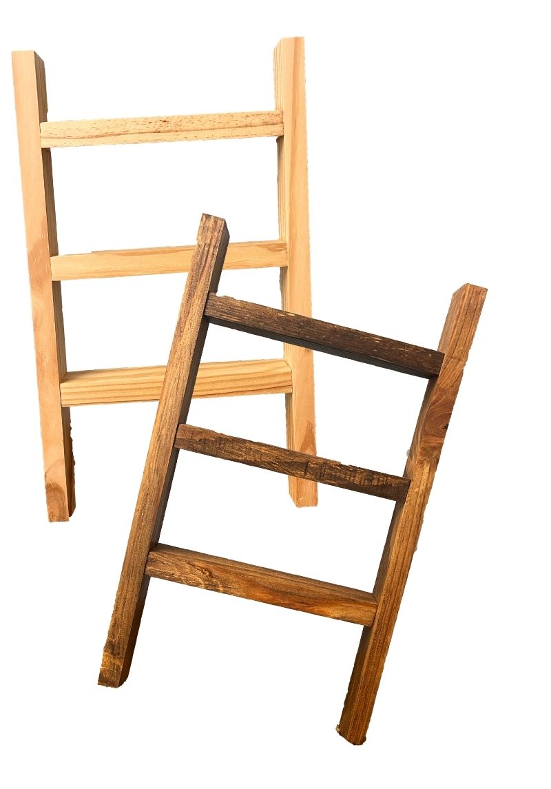 Wooden Ladder Towel Display