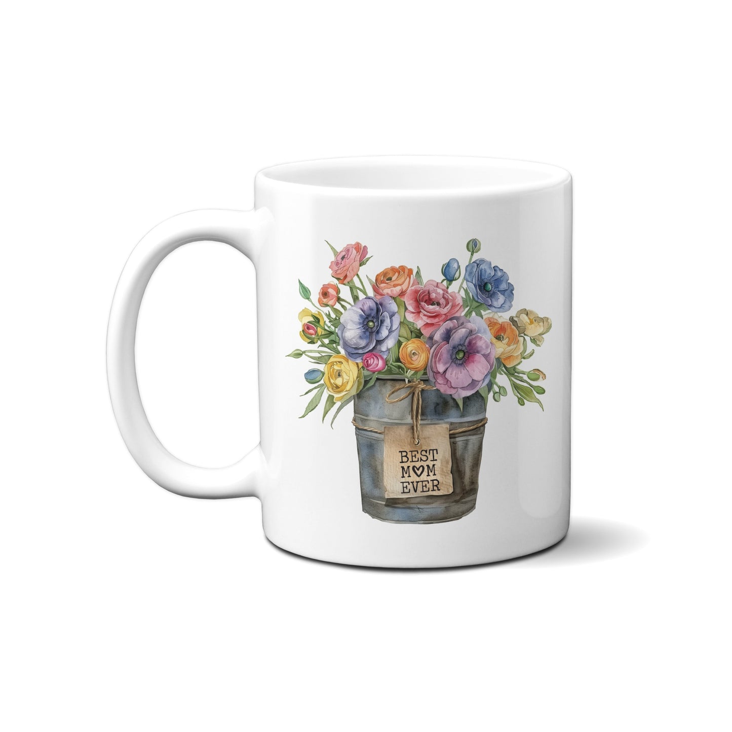 Best Mom Ever Flower Bucket Mug | Mother's Day Gift