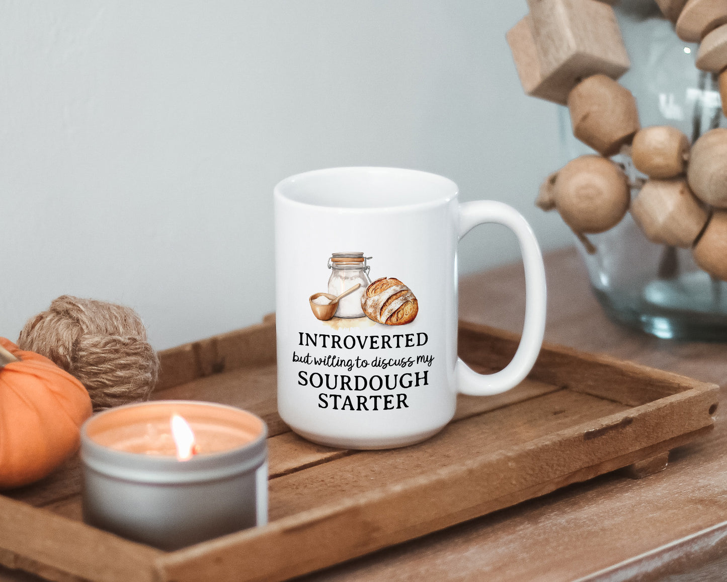 Introverted Sourdough Starter Mug