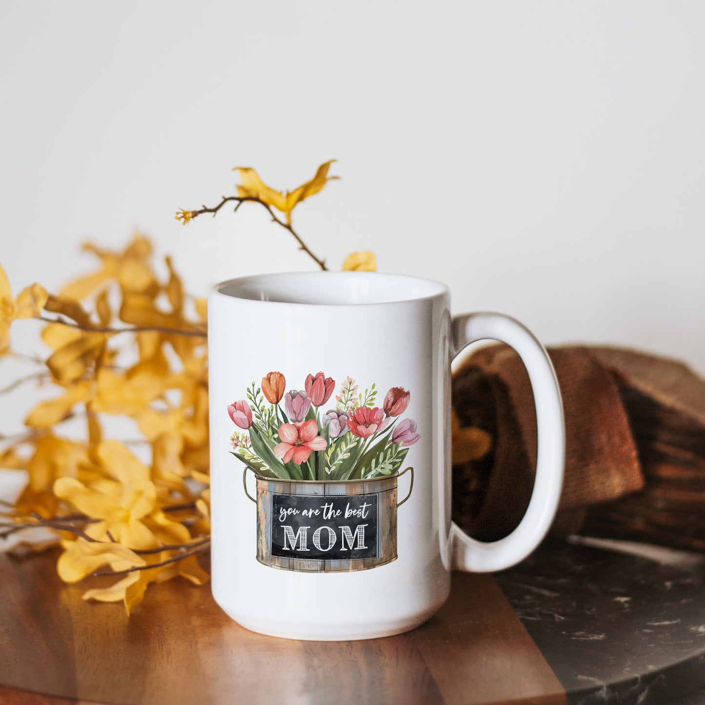 You Are Best Mom Flower Bucket Mug | Mother's Day Gift