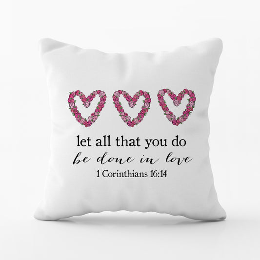 Corinthians Affirmation Valentine Pillow