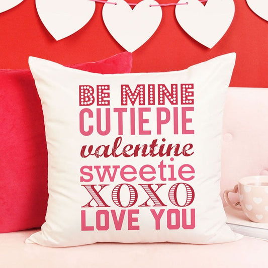 Be Mine Cutie Pie Valentine Pillow