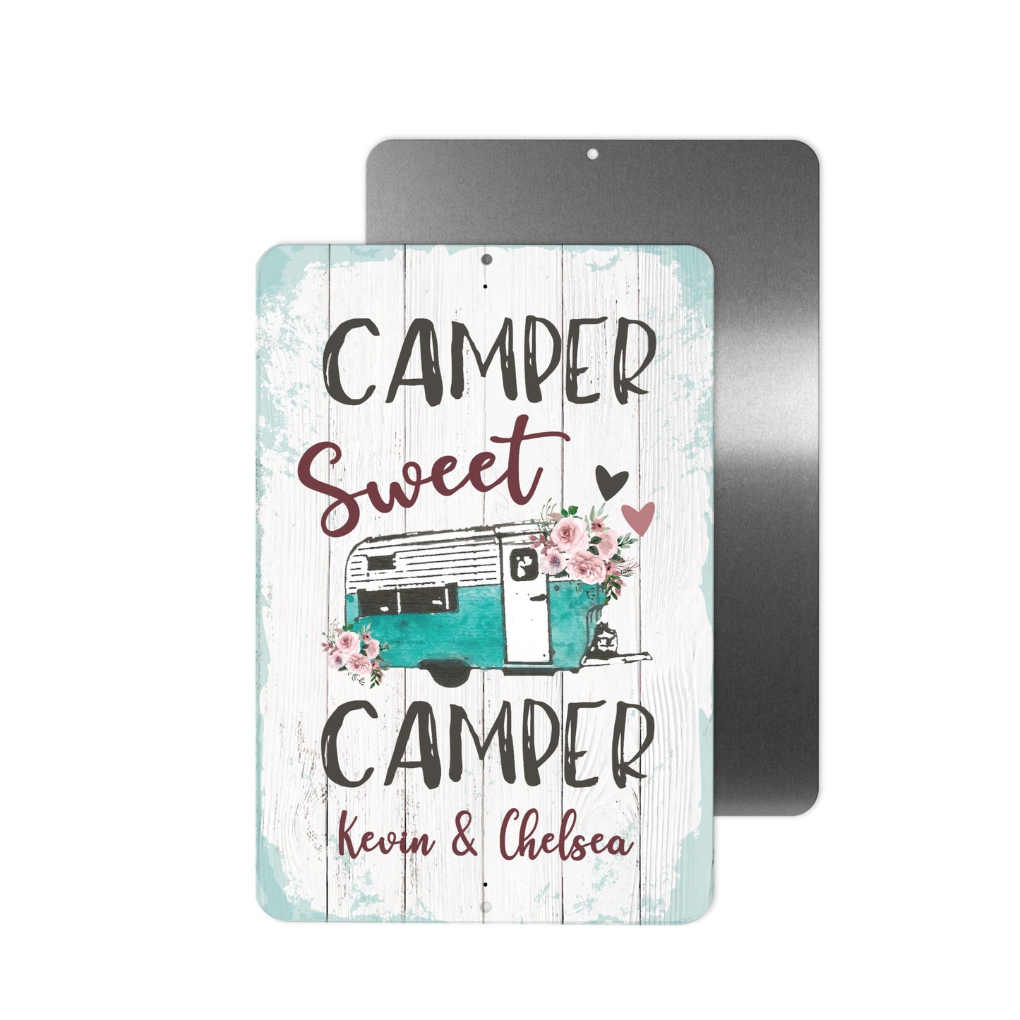 Camper Sweet Camper Metal Sign - 8"x12"