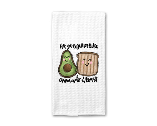 Avocado and Toast Valentines Towel