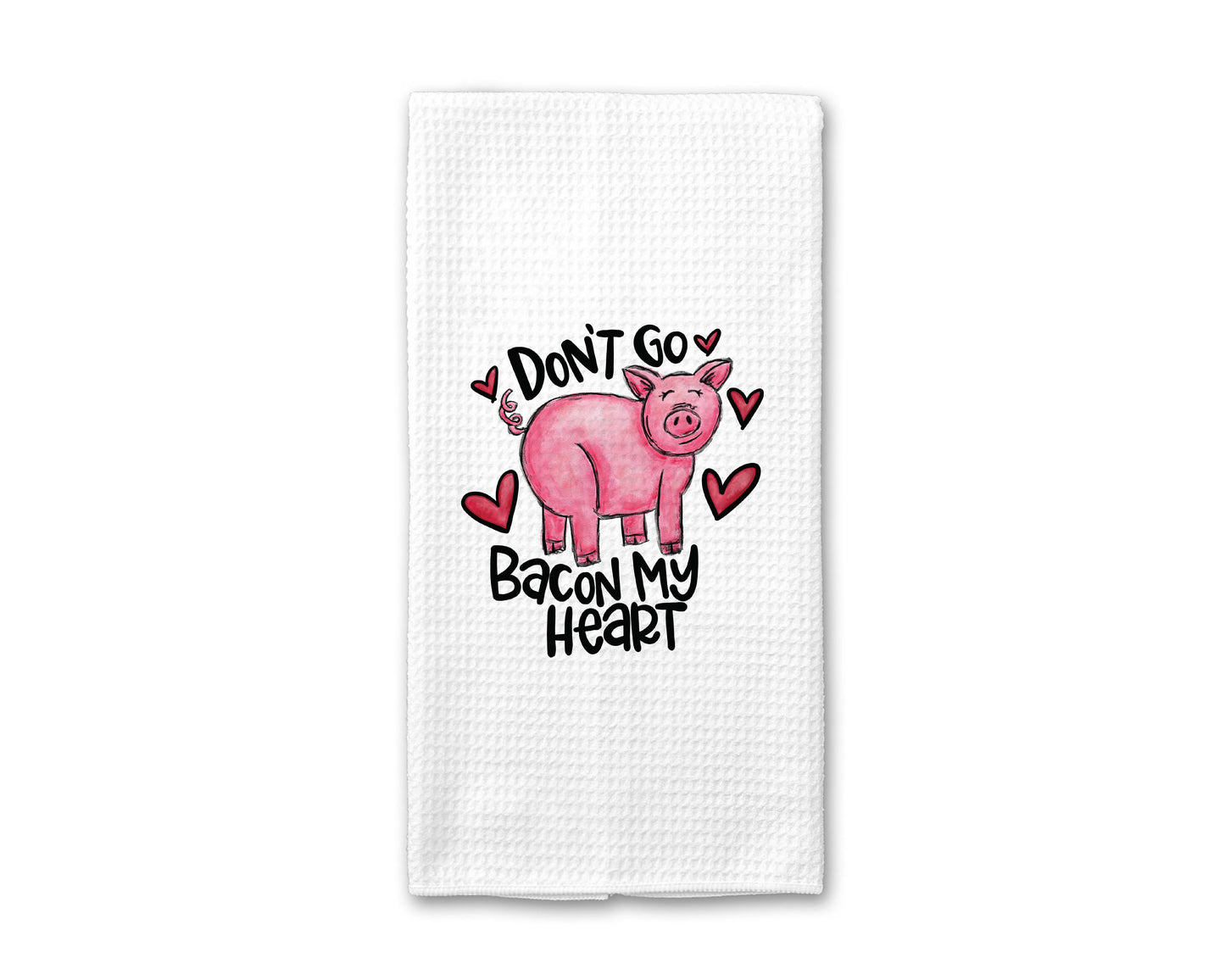 Bacon My Heart Valentines Towel