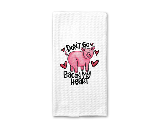 Bacon My Heart Valentines Towel
