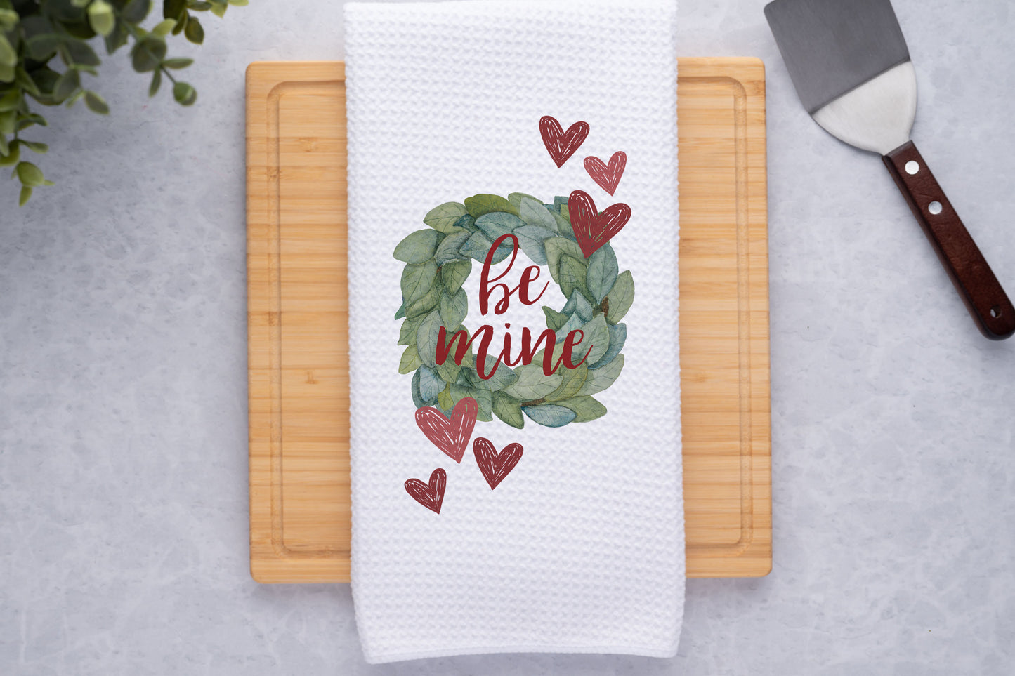 Eucalyptus Wreath Valentine Towel