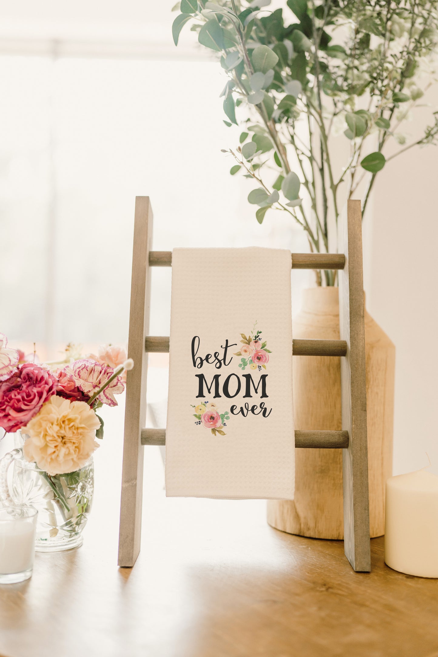 Best Mom Ever Dish Towel  | Mother's Day Gift