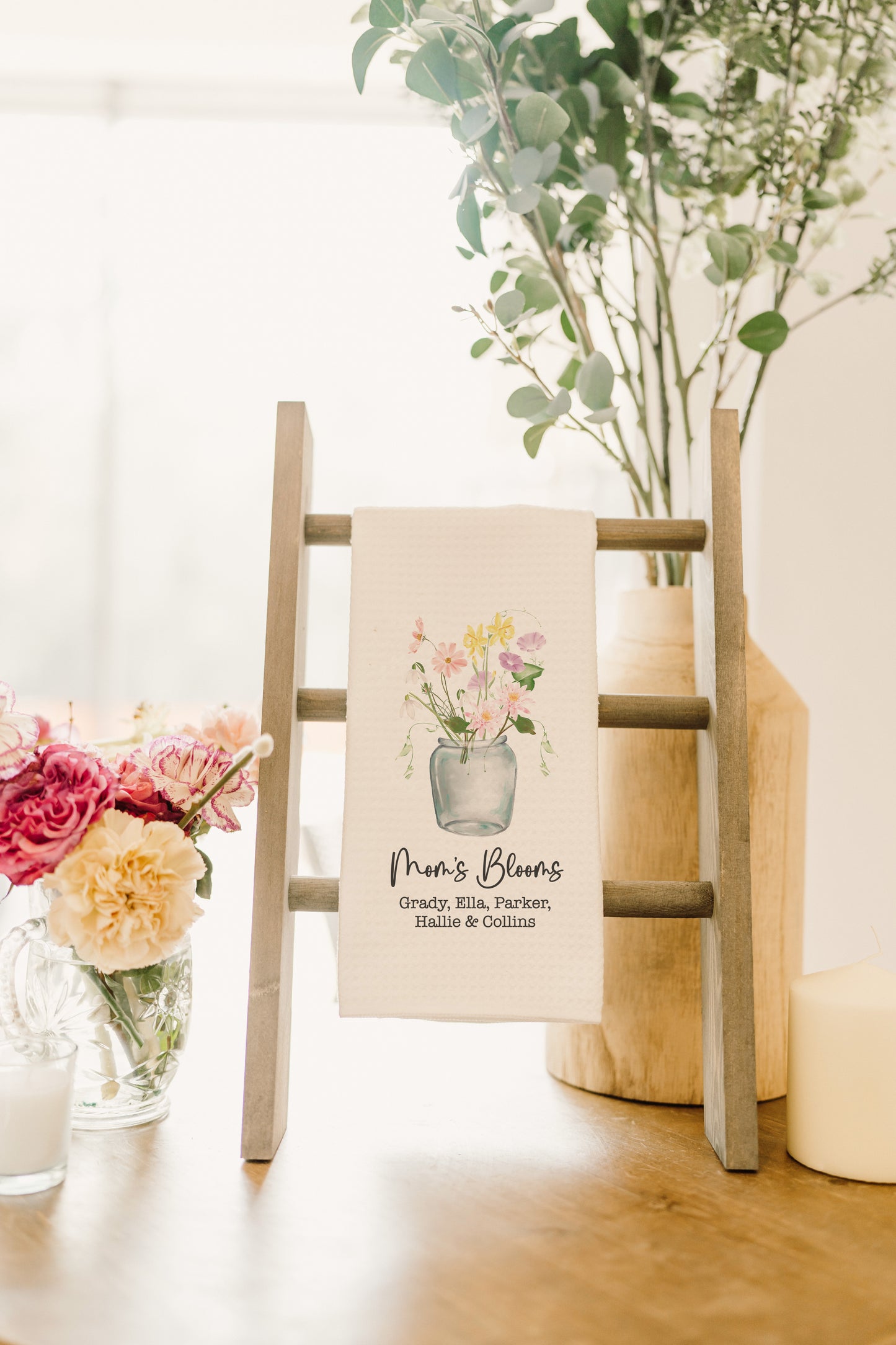 Birth Month Flower Dish Towel | Mother's Day Gift