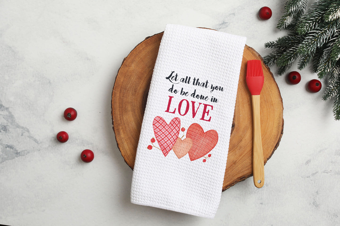 Done in Love Quote Valentine Towel