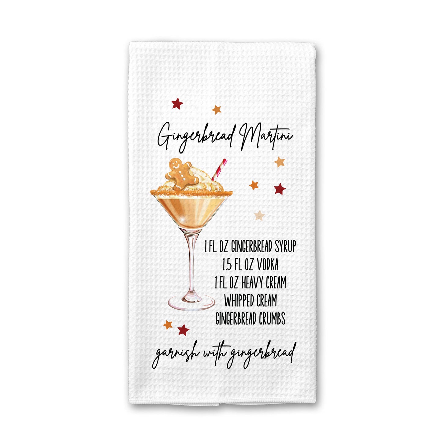 Gingerbread Martini Christmas Towel