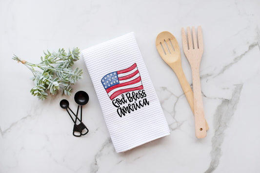 Custom Blessed Beyond Measure Kitchen Towel