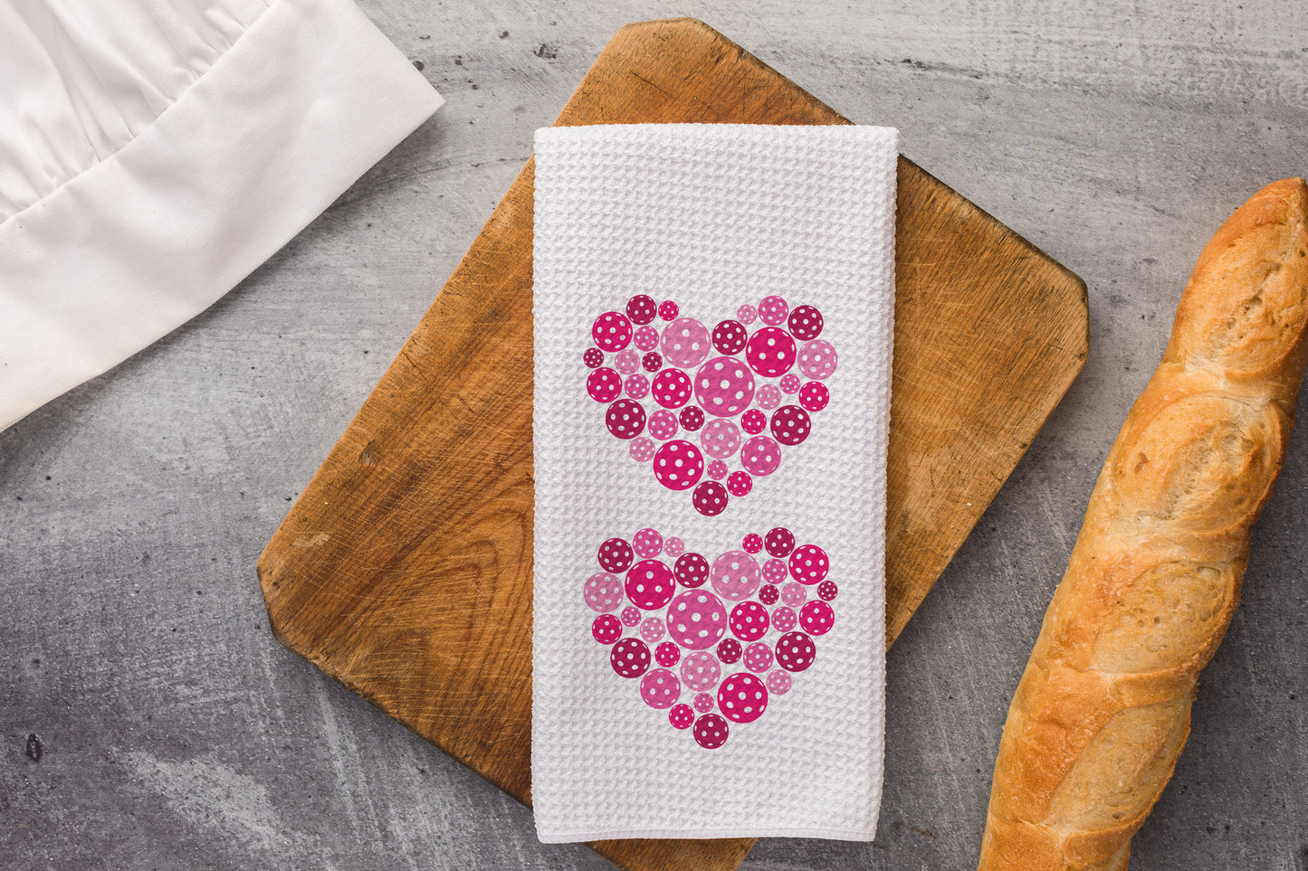 Pickleball Heart Valentine Towel