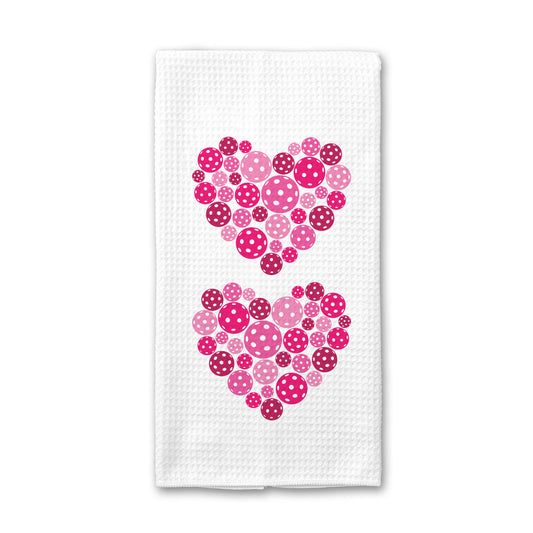 Pickleball Heart Valentine Towel