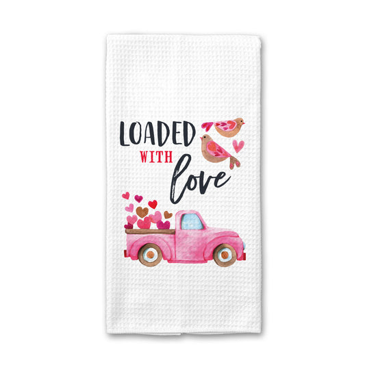 Loaded with Love Valentine Truck Towel