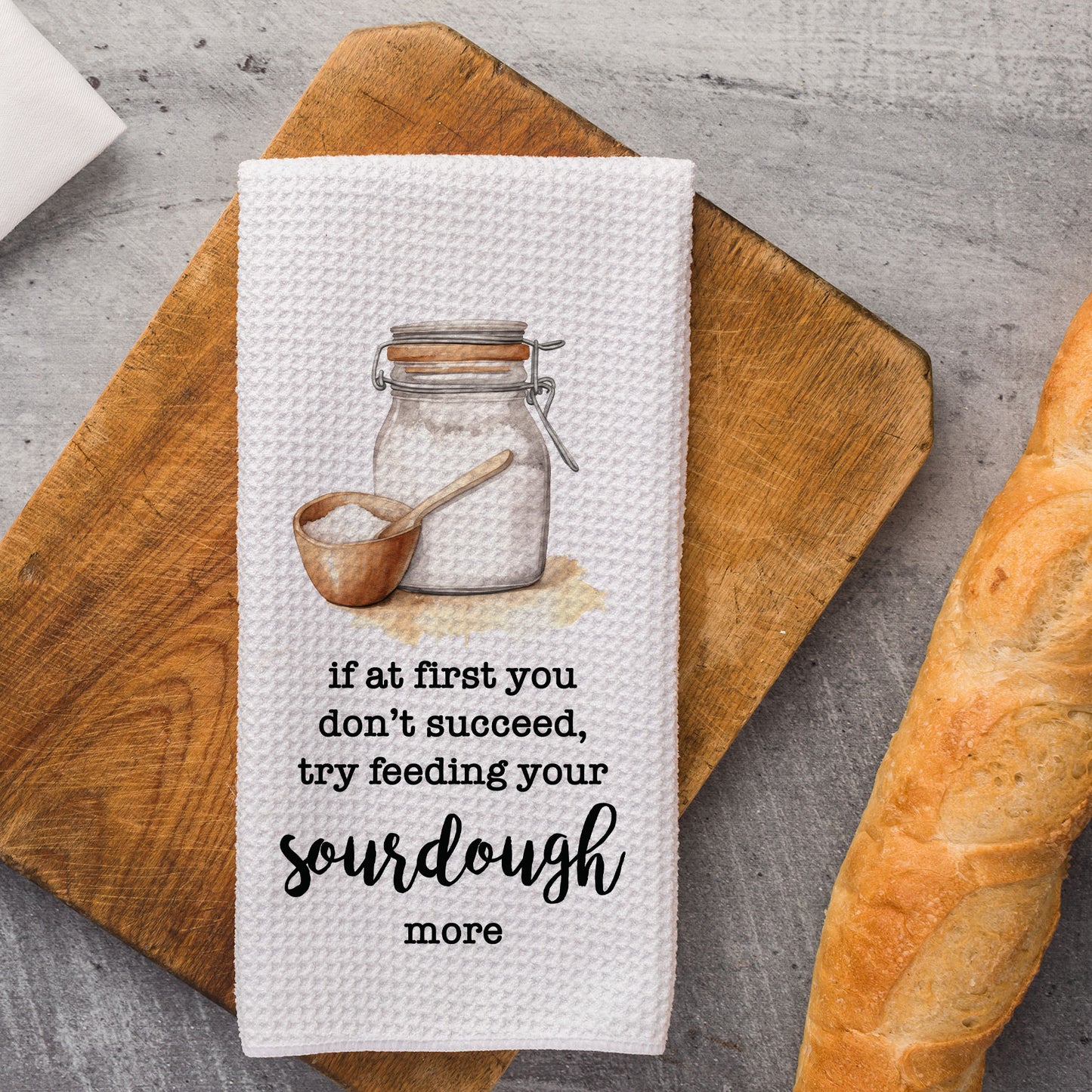 Feeding Sourdough Starter Towel