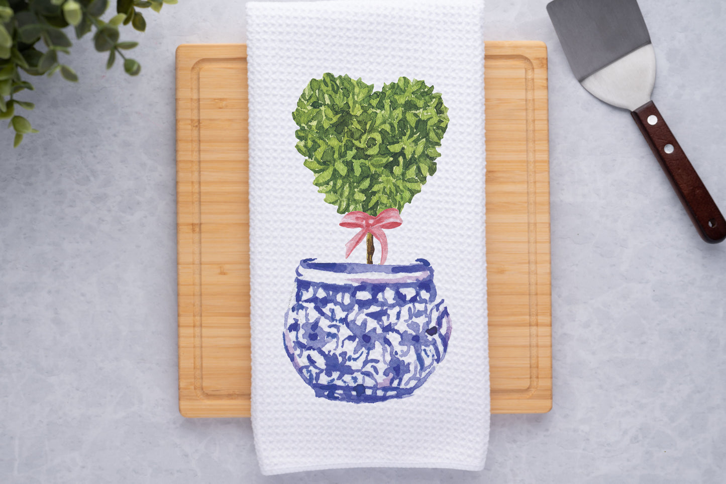 Chinoiserie Heart Tree Valentine Towel