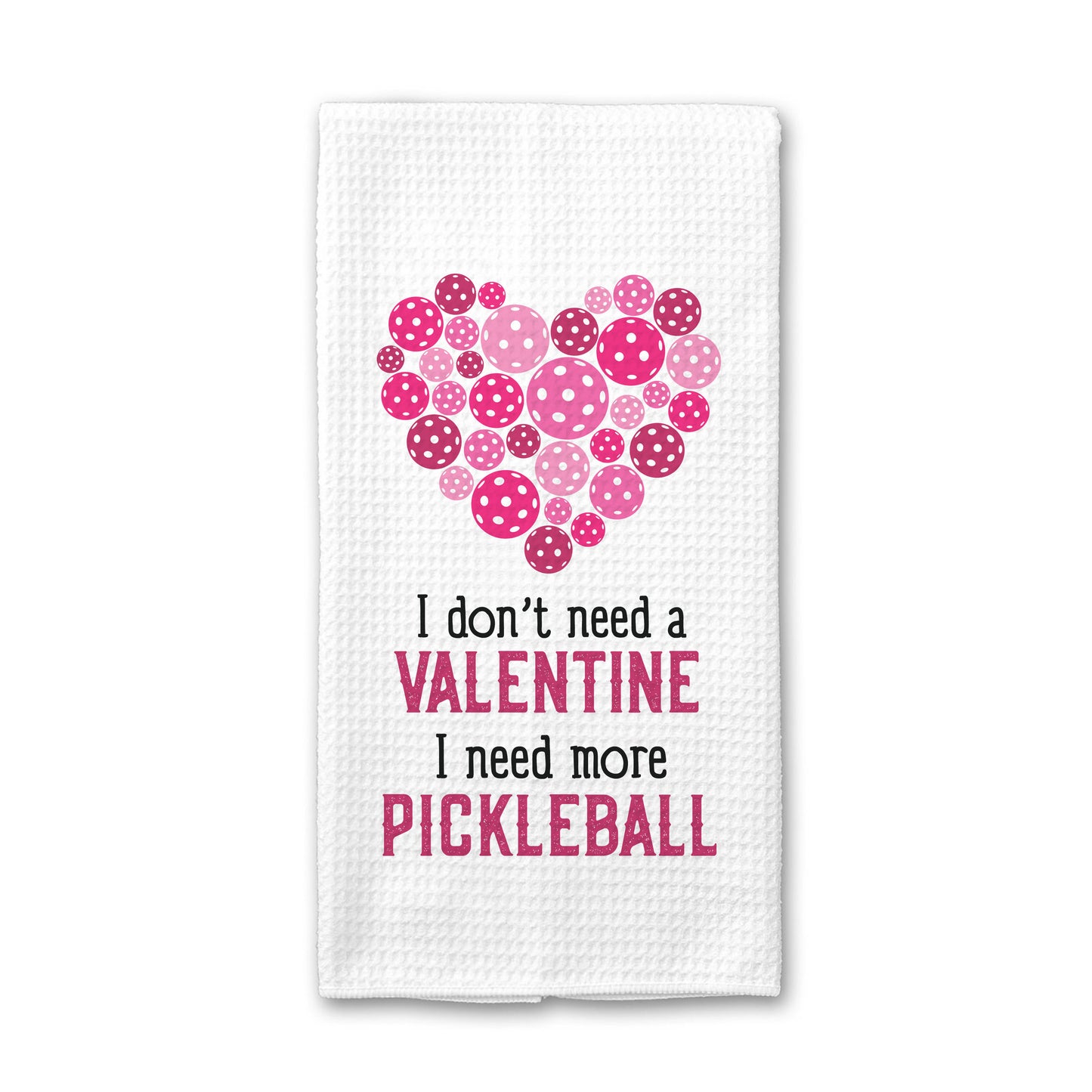 Pickleball Heart Valentine Towel