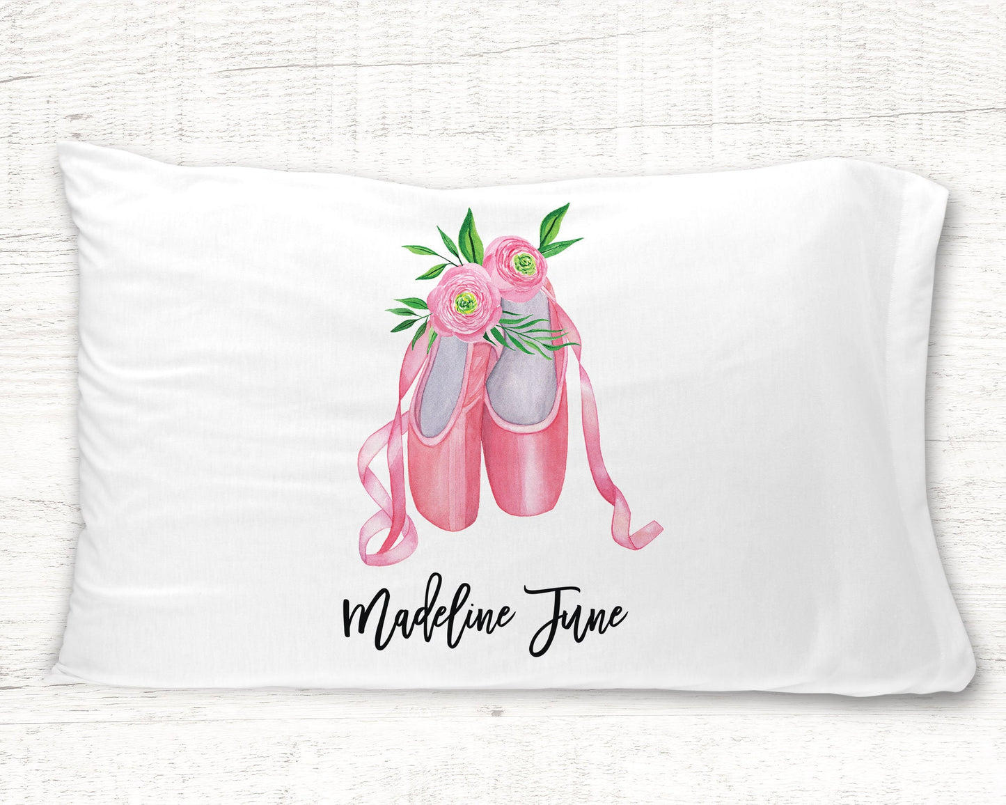 Ballerina Dance Standard Pillowcase | Personalized Pillow Cover | Girls Room Decor | Nursery Decor