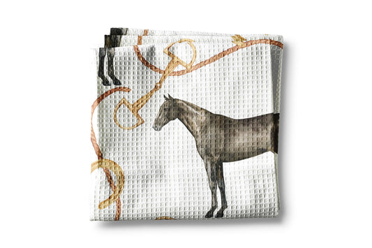 Horse Kitchen Towel | Equestrian Gift | Riding Pony Barn Girl Trainer Decor Dish Kitchen