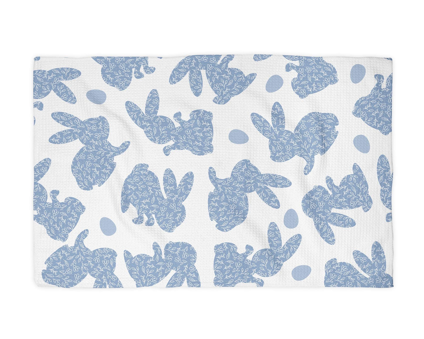 Easter Bunny Kitchen Towel – Waffle Weave, Lint-Free, Super Absorbent, Spring Easter Decor Floral