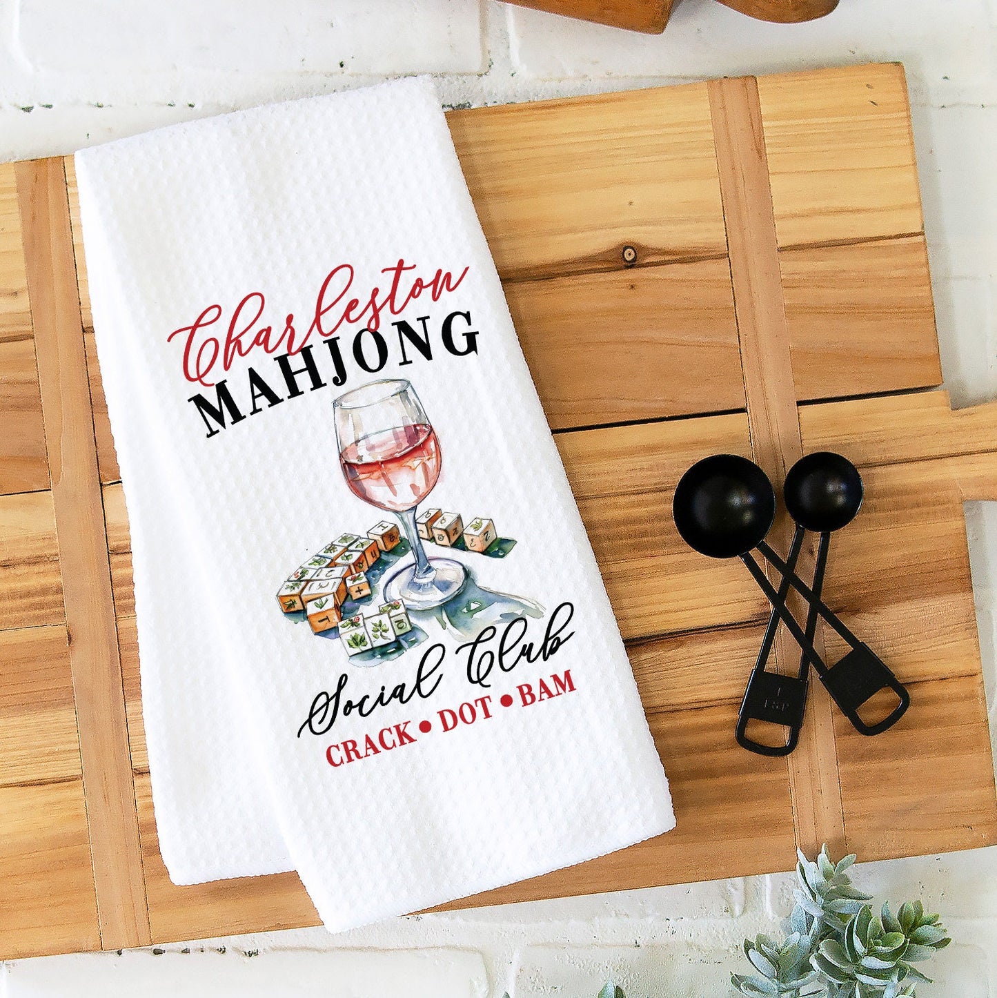 Customizable Mahjong Dish Towel | Personalized Mahjong-themed Towel | Mahjong-themed Gift for Kitchen | Mahjong Party Gift | Hostess Gift
