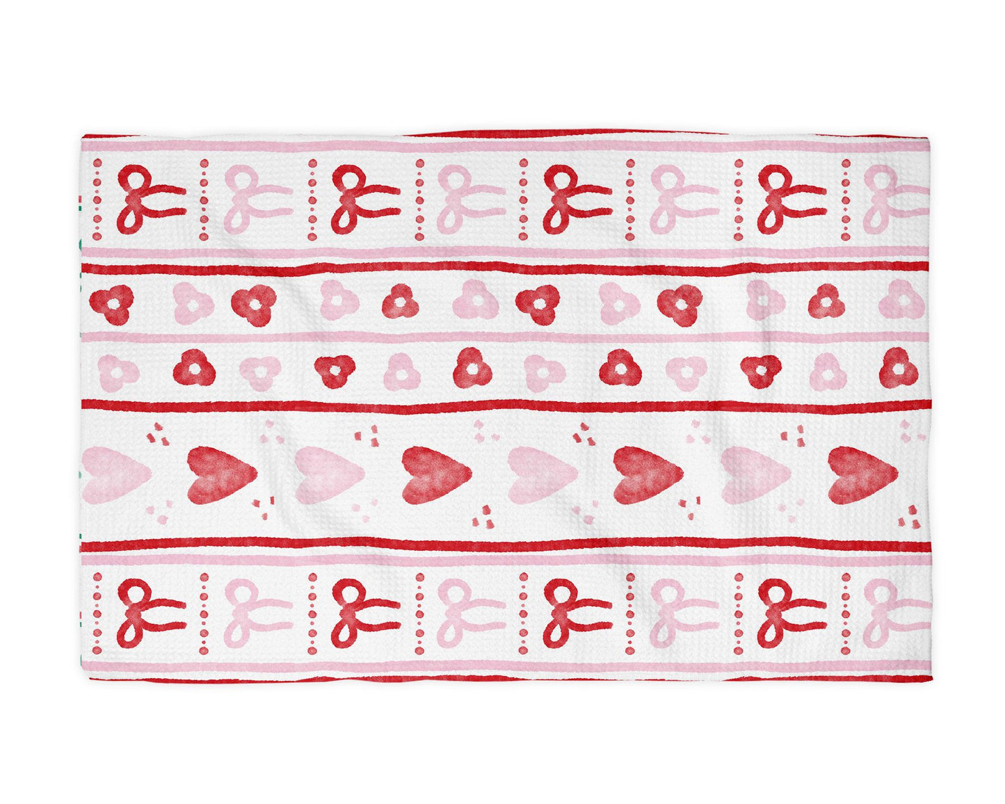 Valentine Kitchen Towel XOXO Galentine Valentine's Day Gift Red Pink February Heart Decor Dish Kitchen