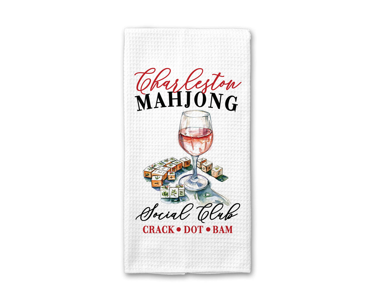 Customizable Mahjong Dish Towel | Personalized Mahjong-themed Towel | Mahjong-themed Gift for Kitchen | Mahjong Party Gift | Hostess Gift