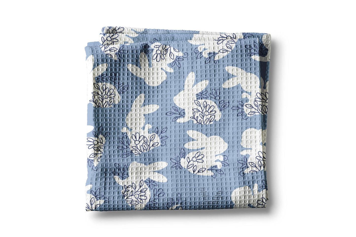 Easter Bunny Kitchen Towel – Waffle Weave, Lint-Free, Super Absorbent, Spring Easter Decor Floral