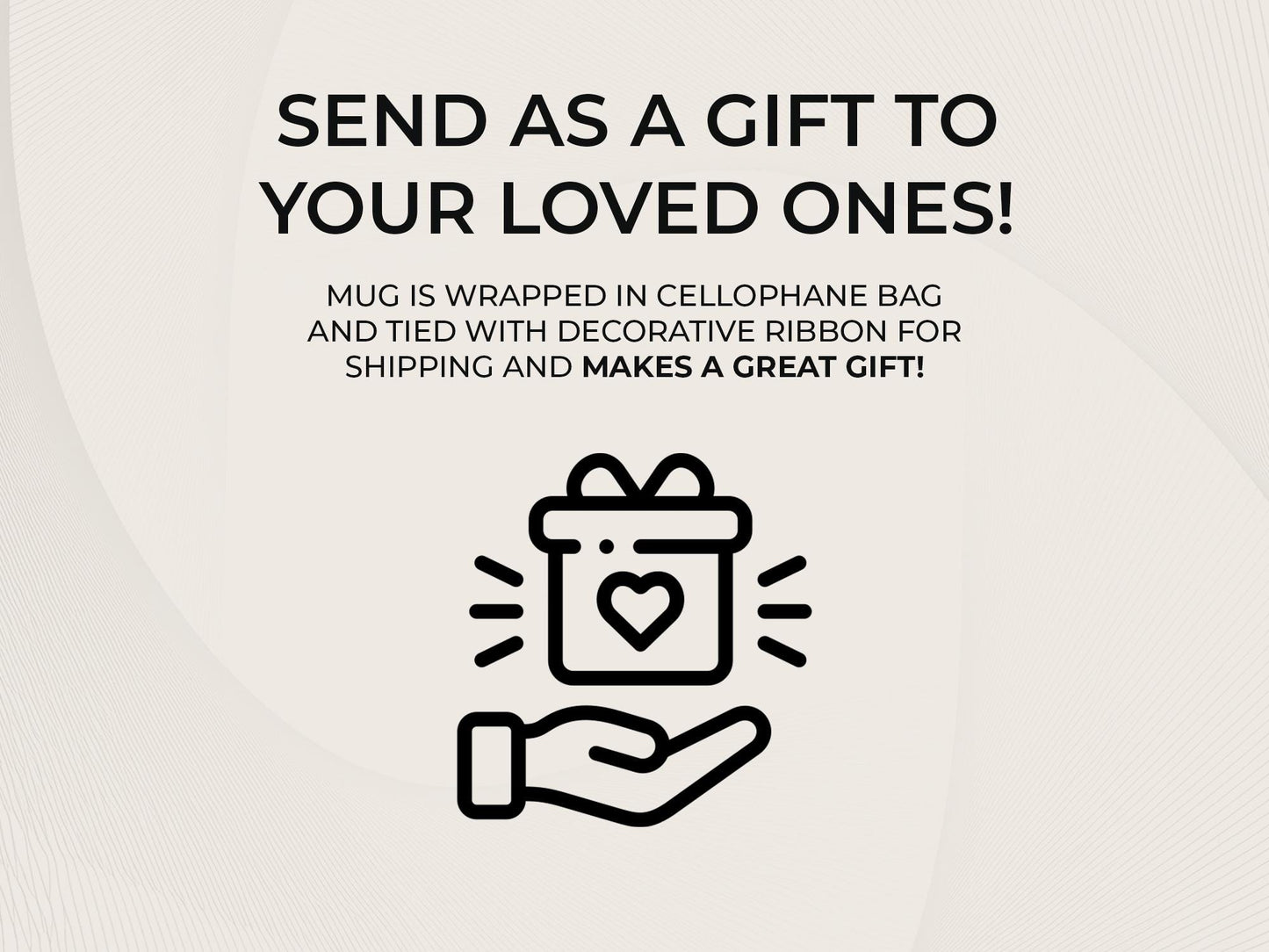 a gift card with a hand holding a gift box