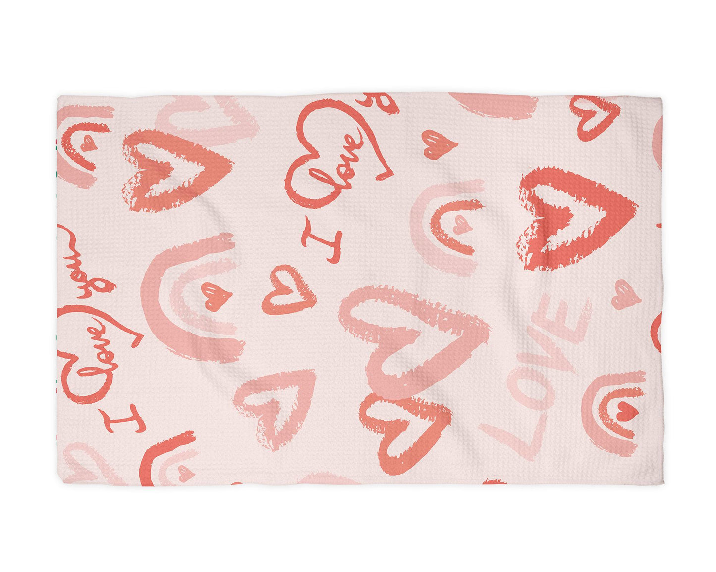 Valentine Kitchen Towel XOXO Galentine Valentine's Day Gift Red Pink February Heart Decor Dish Kitchen