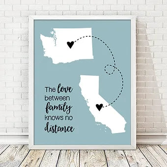 Personalized Long Distance Family Print
