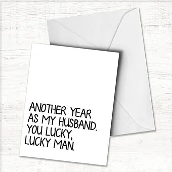 Husband Lucky Man Birthday Card