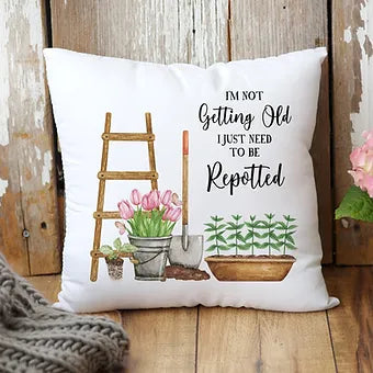 Not Getting Old Repotted Pillow