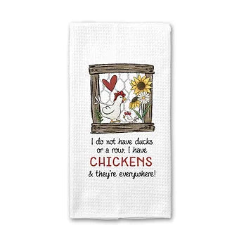 Chickens Everywhere Dish Towel