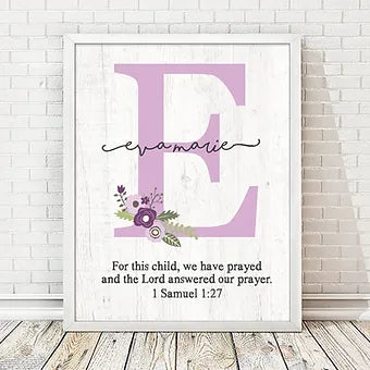 Monogram Bible Verse Print