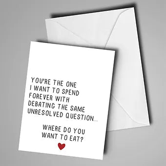 Where Do You Want To Eat Card