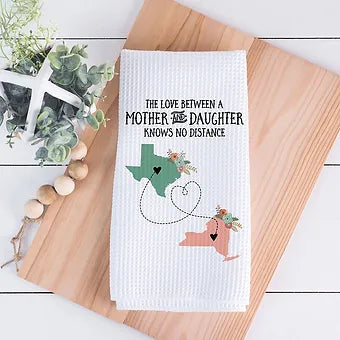 Mother and Daughter Long Distance Dish Towel