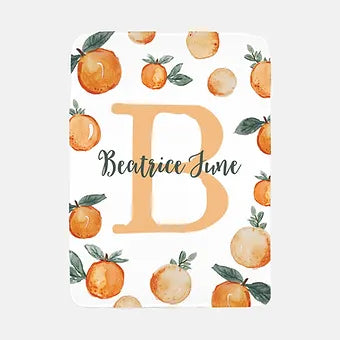 Personalized Monogram Clementine Blanket